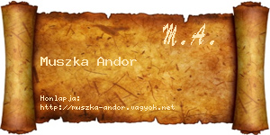Muszka Andor névjegykártya
